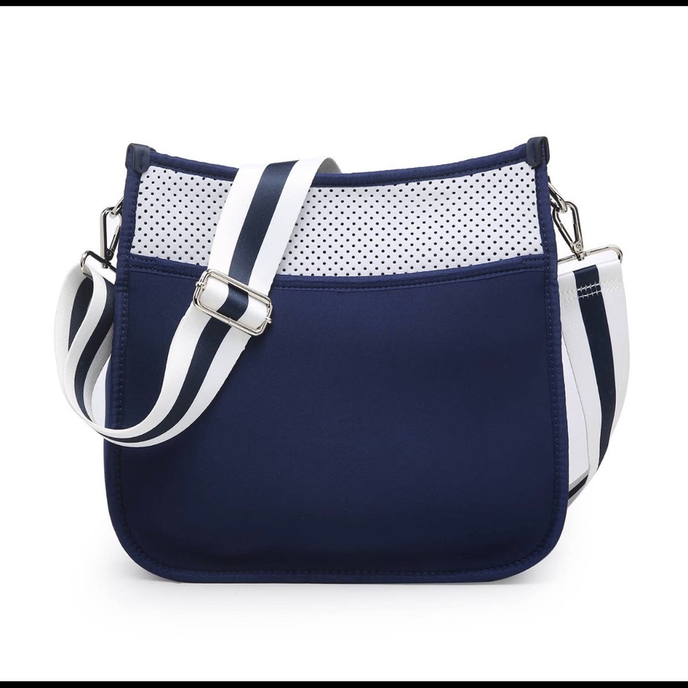 Navy and White Women's Bag